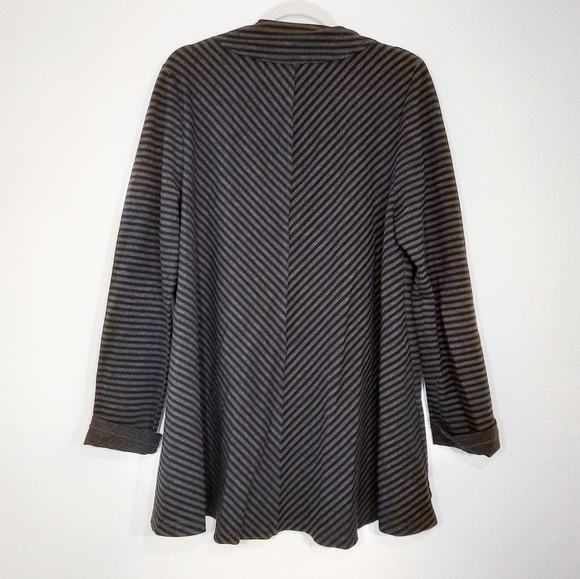 People Like Frank Gray Striped Sweater 10 - Picture 4 of 5